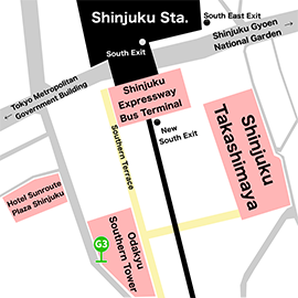 Shinjuku Sta./ Hotel Century Southern Tower (Shinjuku Southern Terrace)